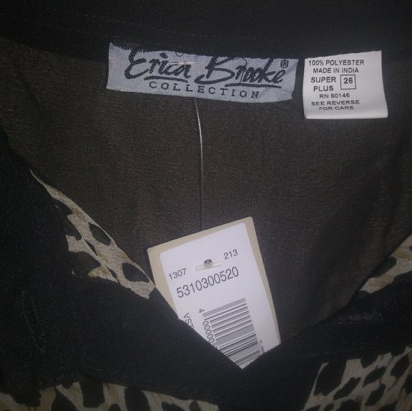 Mixed Animal Print Sheer Blouse - Picture 5 of 8